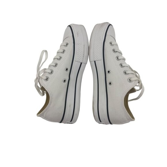 Converse Chuck Taylor All Star Lift Platform Canvas Sneakers White Size 8 Womens - Picture 5 of 13